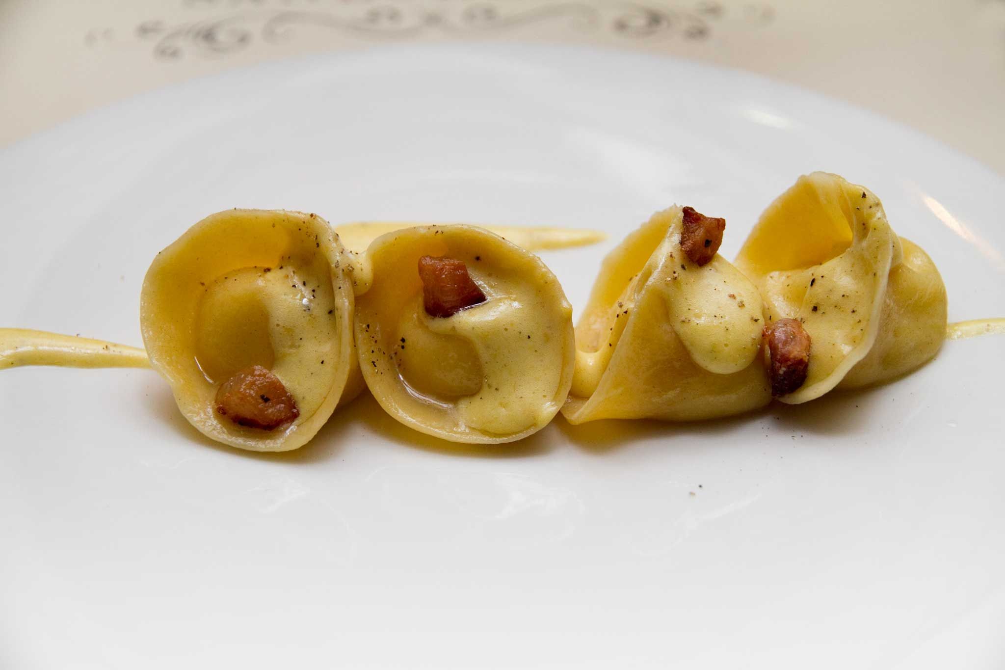 Carbonara. La ricetta dei tortelli di Fabio Pecelli