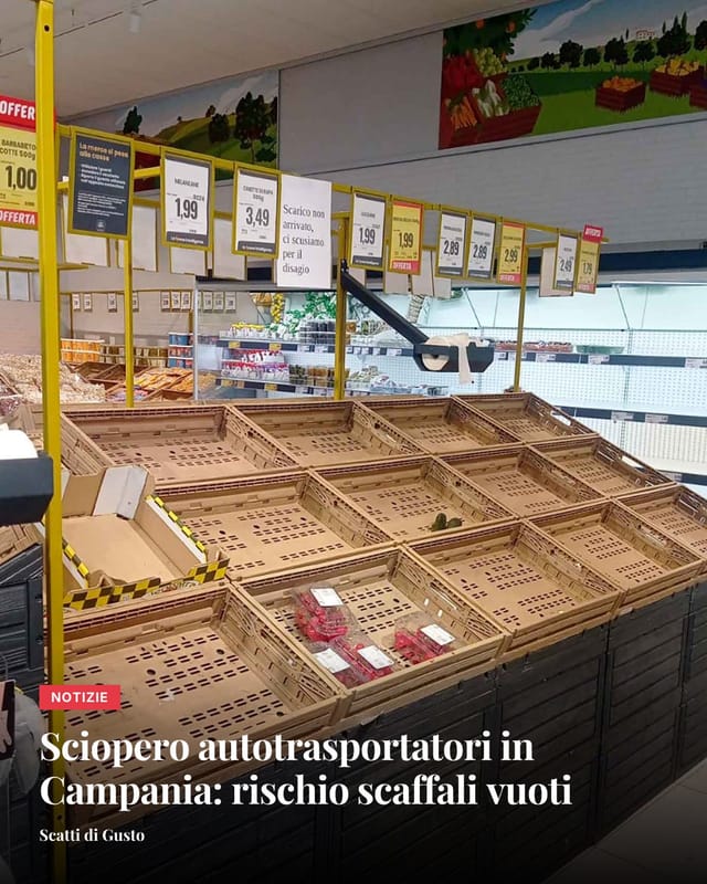 Lo sciopero degli autotrasportatori (per ora in Sicilia, Calabria e Campania) dovrebbe terminare domani. Ma gli effet…