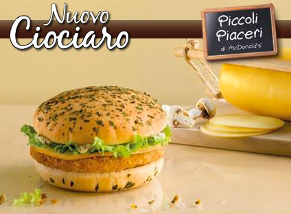 Fuori Scarchilli da Dol per il panino Nuovo Ciociaro di McDonald&#8217;s