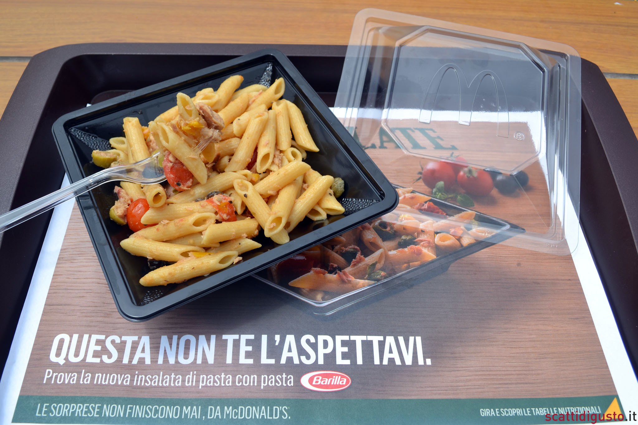 Panino Big Tasty vs insalata di pasta Barilla. Cosa scegliere da Mc Donald&#8217;s