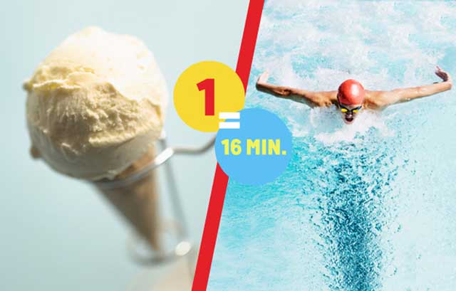 attività fisica per bruciare calorie gelato