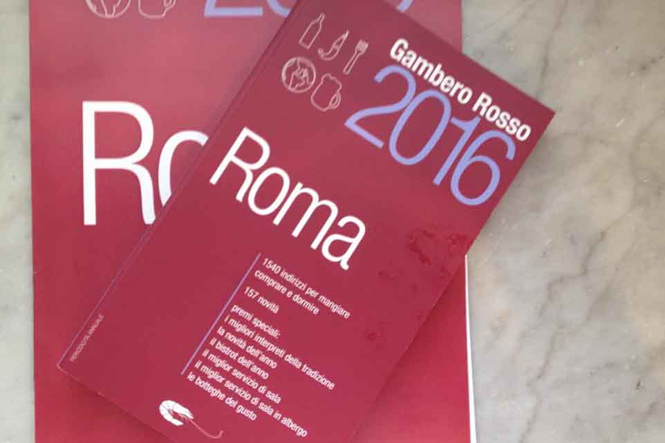 Guida Gambero Rosso 2016. I premi ai ristoranti di Roma