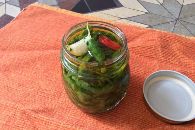 Ricetta perfetta. Conservare i tenerumi di zucchine sott&#8217;olio