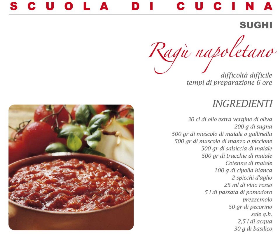 ingredienti ricetta ragù napoletano