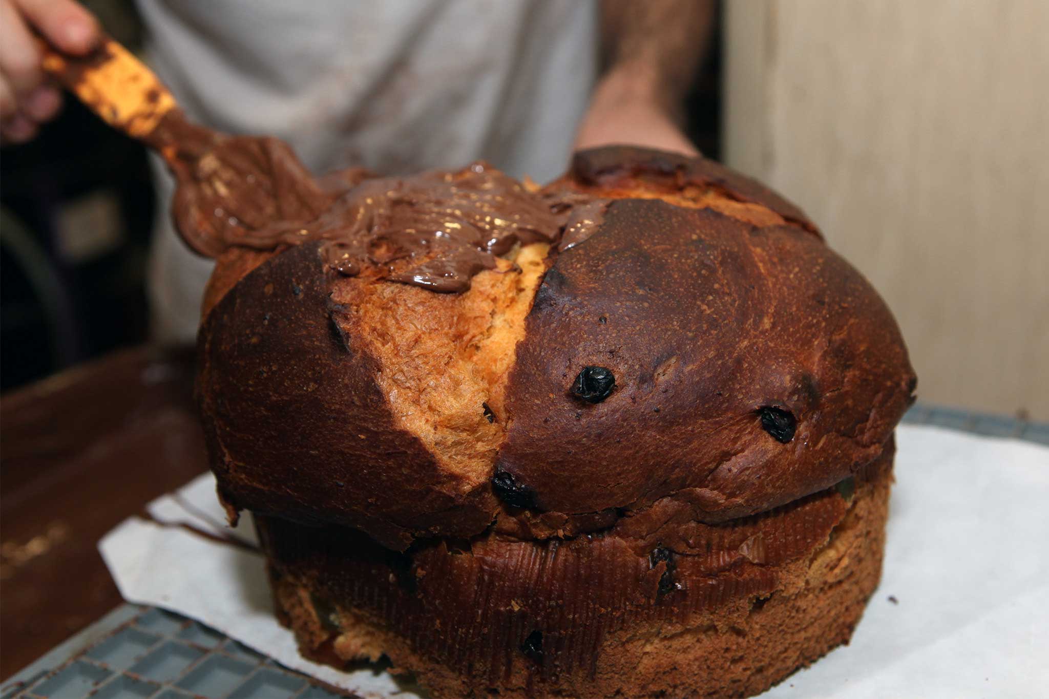 preparazione panettone cioccolato 2