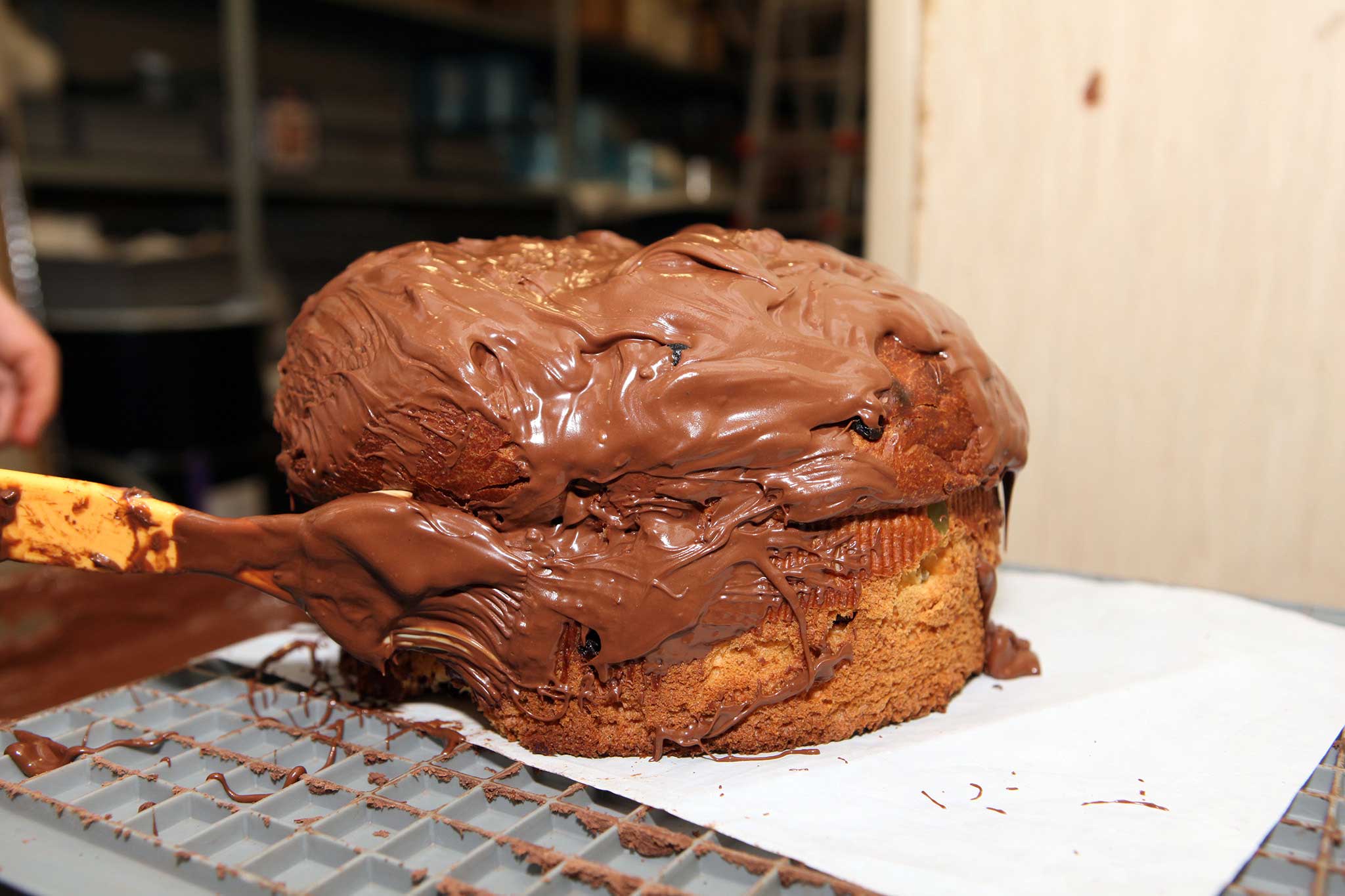 preparazione panettone cioccolato 7