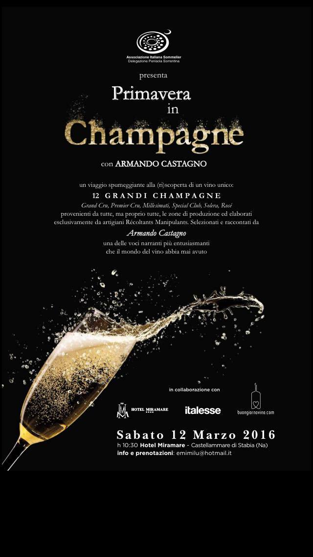 Champagne. Appuntamento imperdibile di primavera a Castellammare di Stabia