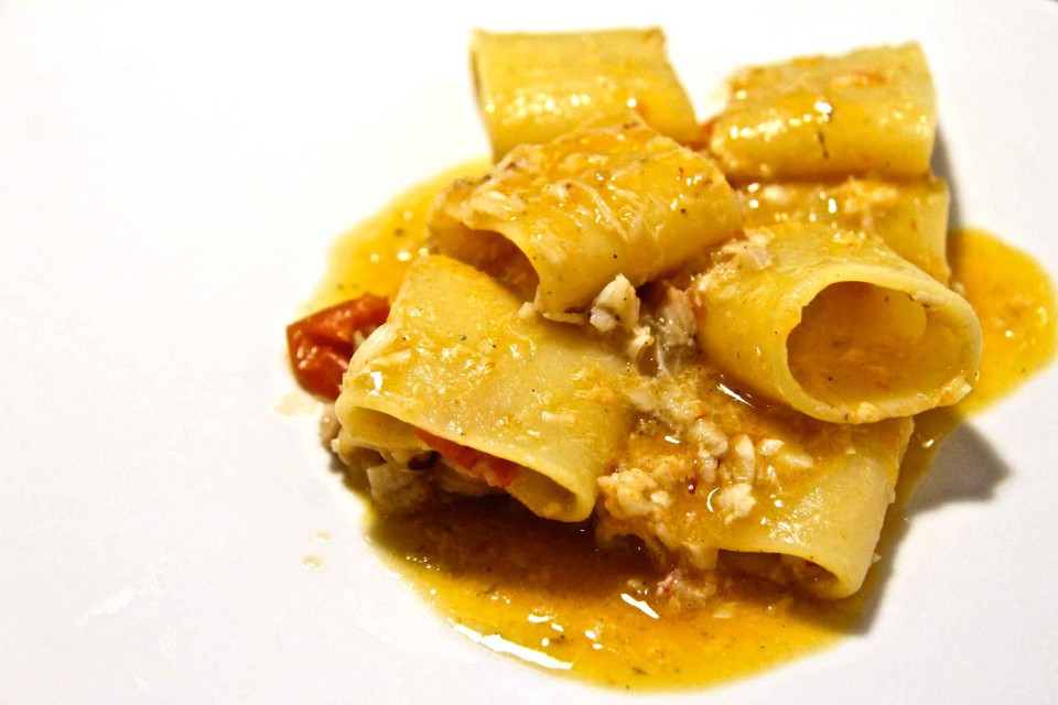 Paccheri con lo scorfano