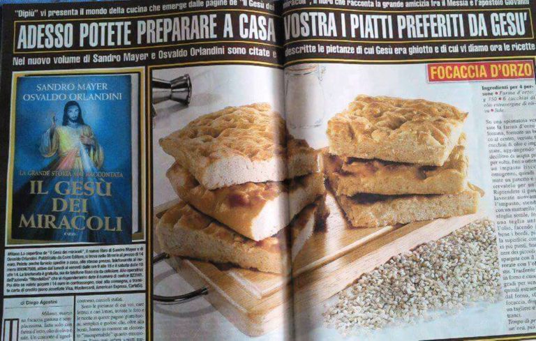 La focaccia d’orzo è la pietanza preferita di Gesù