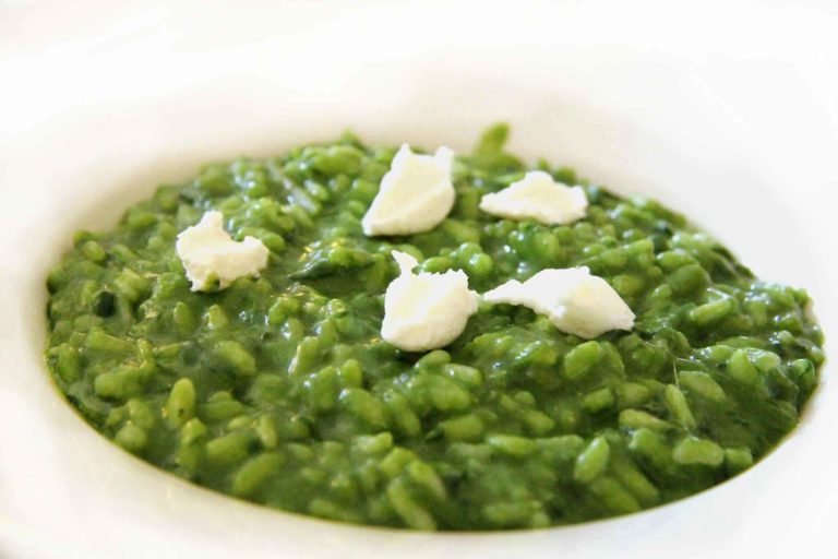 Ricette. Il Risotto agli spinaci della Cascina Guzzafame