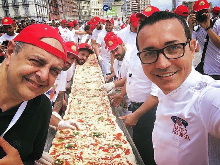 Pagano Sorbillo record pizza più lunga del mondo