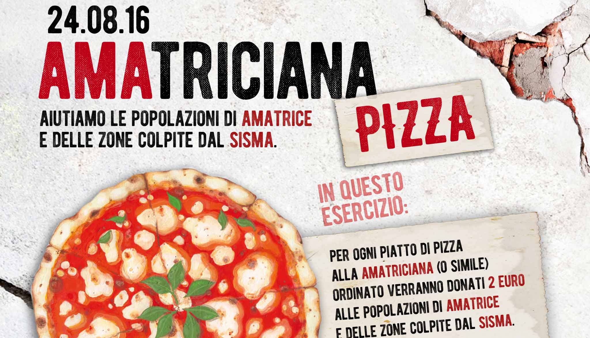 Terremoto Amatrice. La solidarietà delle pizzerie con 2 euro come i ristoranti