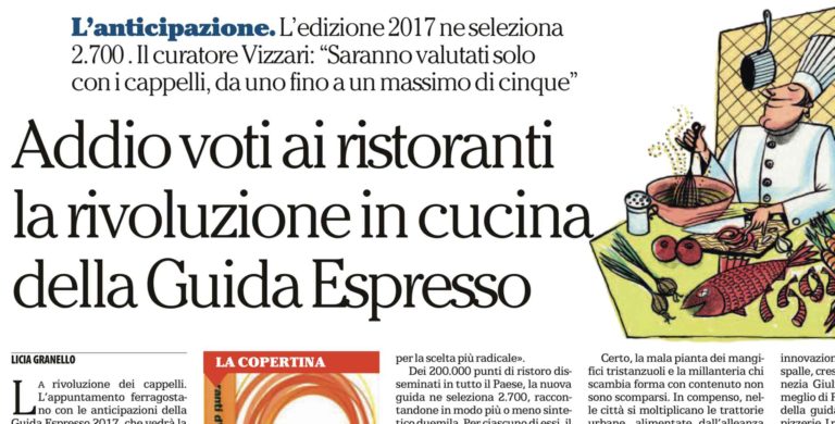 Rivoluzione Espresso. Enzo Vizzari toglie i voti alla guida Ristoranti 2017