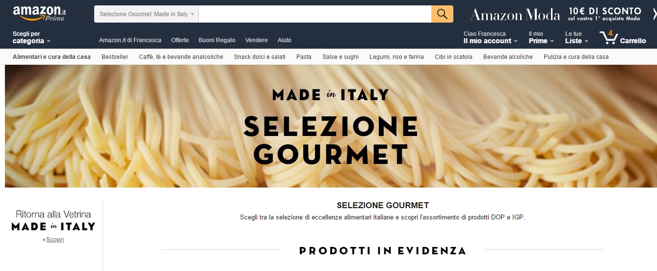 Amazon amplia l&#8217;offerta food che diventa gourmet