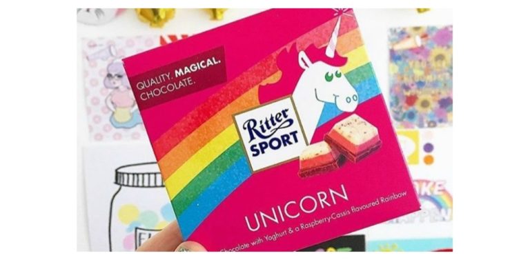 Ritter Sport inventa il cioccolato al gusto Unicorno che fa impazzire il web