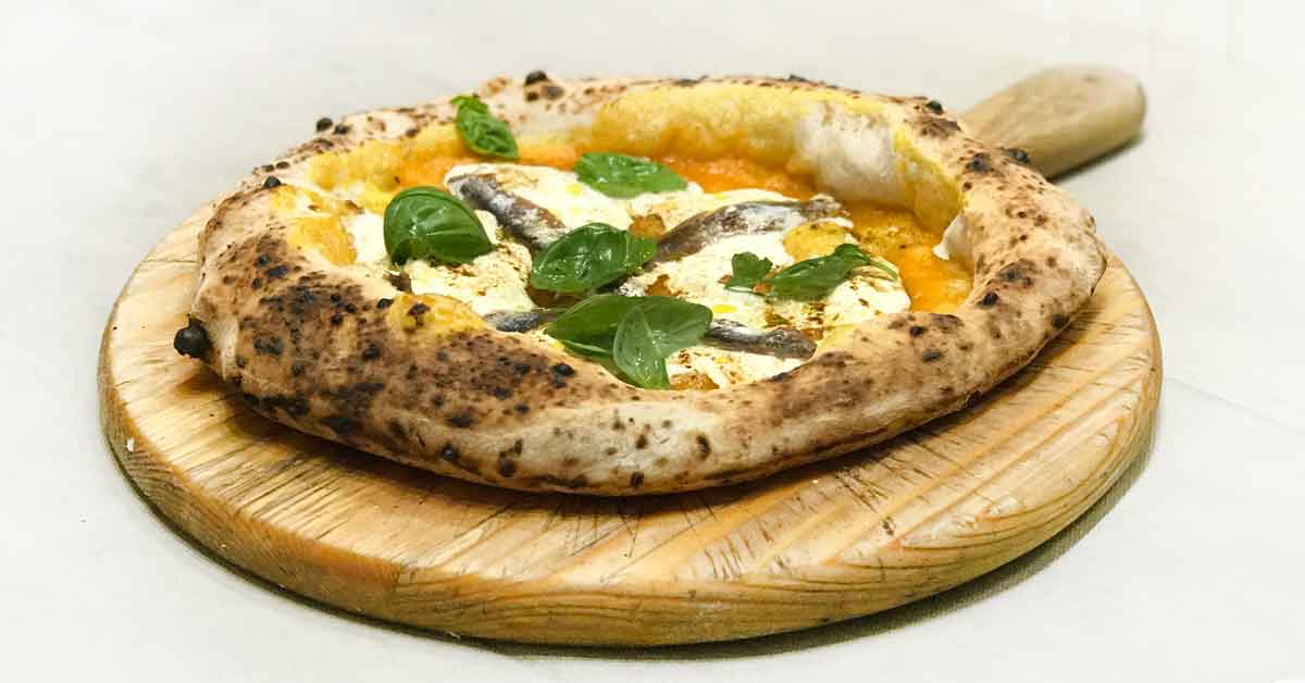 Pizza della Settimana: zucca e alici di Sasà Martucci a Caserta