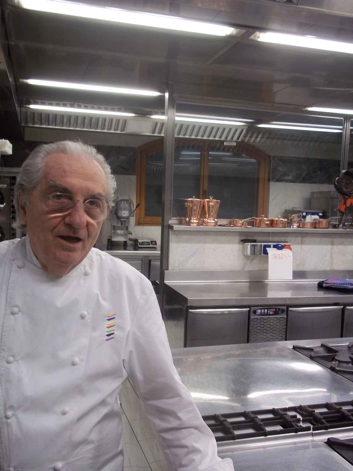 Gualtiero Marchesi. La cena al ristorante L'Albereta in Franciacorta