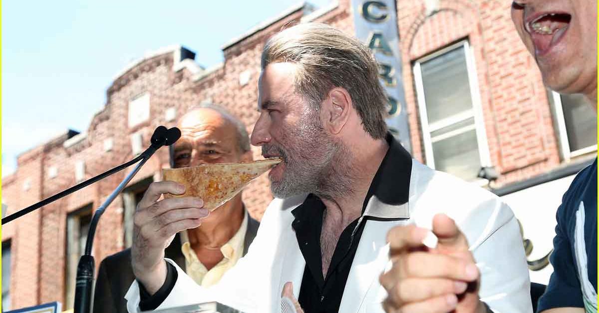 John Travolta e la pizza di Lenny&#8217;s 40 anni dopo La Febbre del Sabato Sera