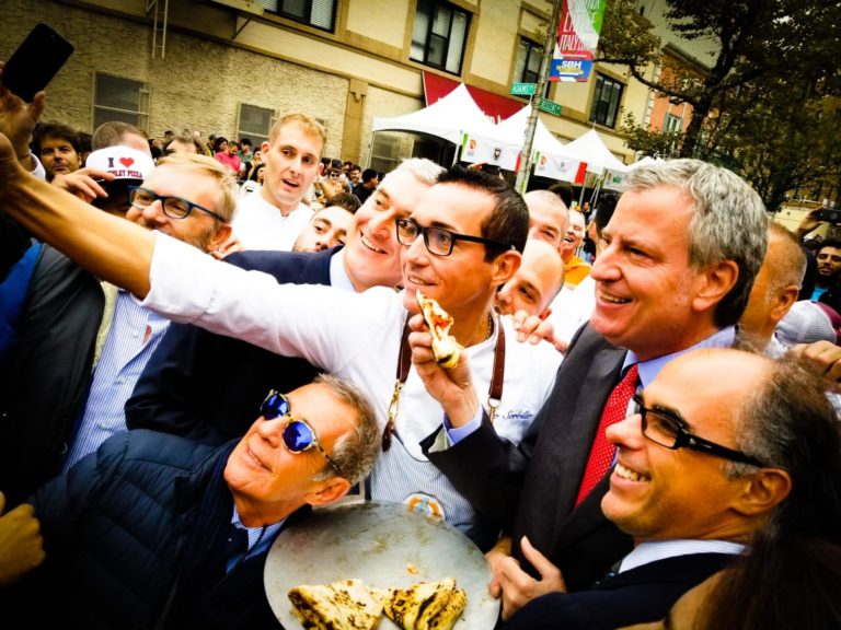 New York. Gino Sorbillo e Bill de Blasio lanciano il 1° Pizza Festival