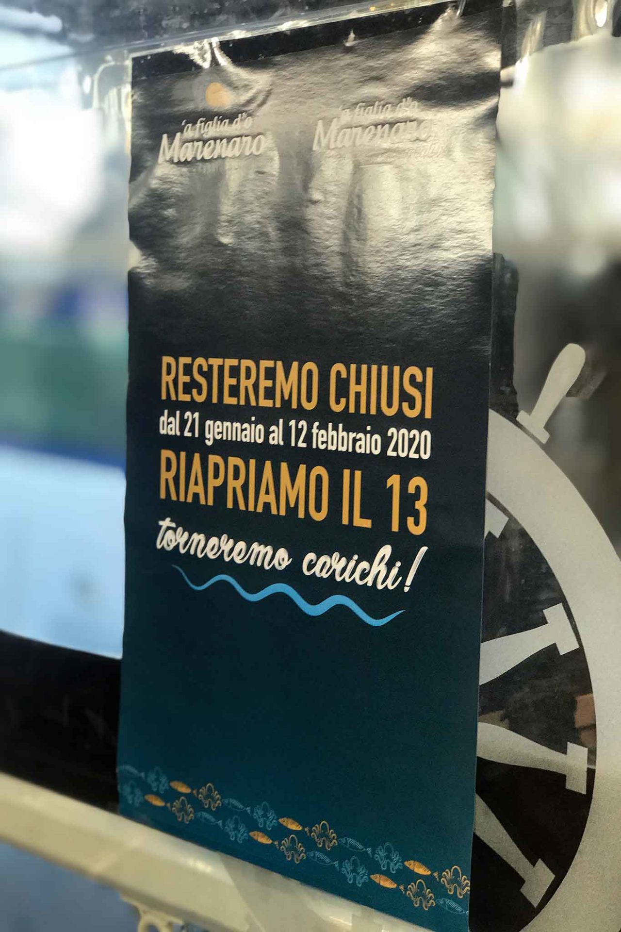 A Figlia do Marenaro Napoli date chiusura 2020