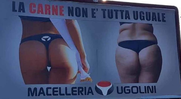 Ugolini macelleria offende la carne migliore con i glutei delle donne