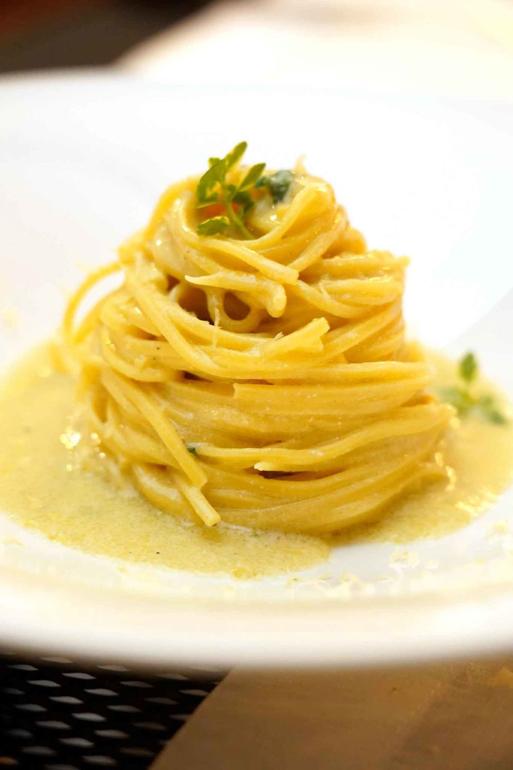 tagliolini con uova di merluzzo