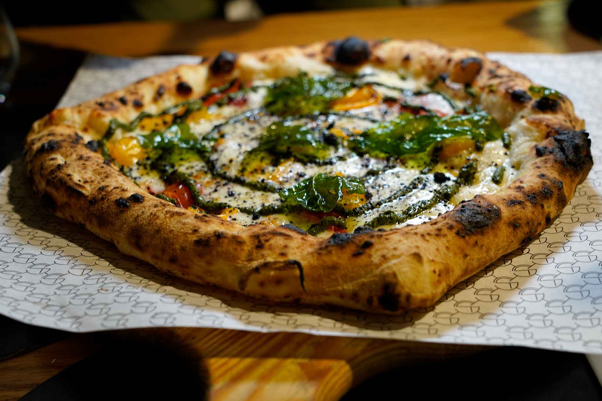 La pizza canotto e il Cuore Verde della pizzeria La Famiglia