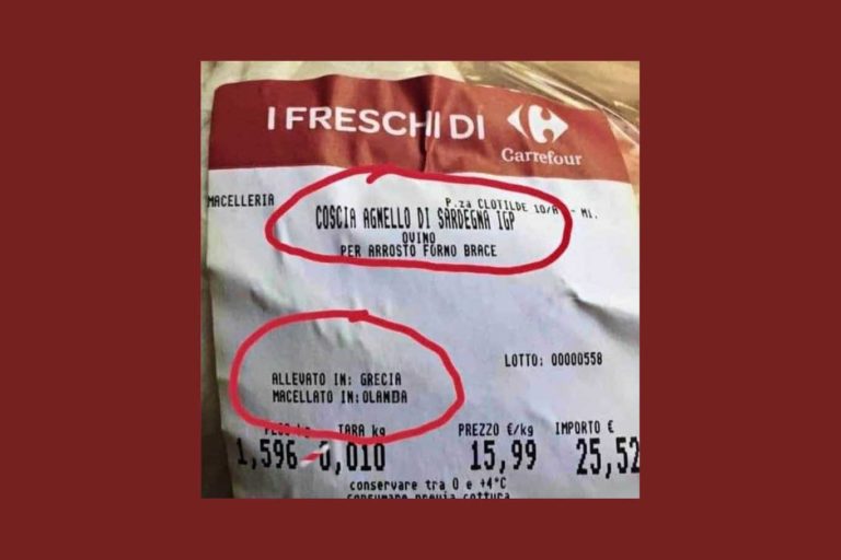 Agnello di Sardegna IGP da Carrefour. Ma in etichetta l’origine è la Grecia