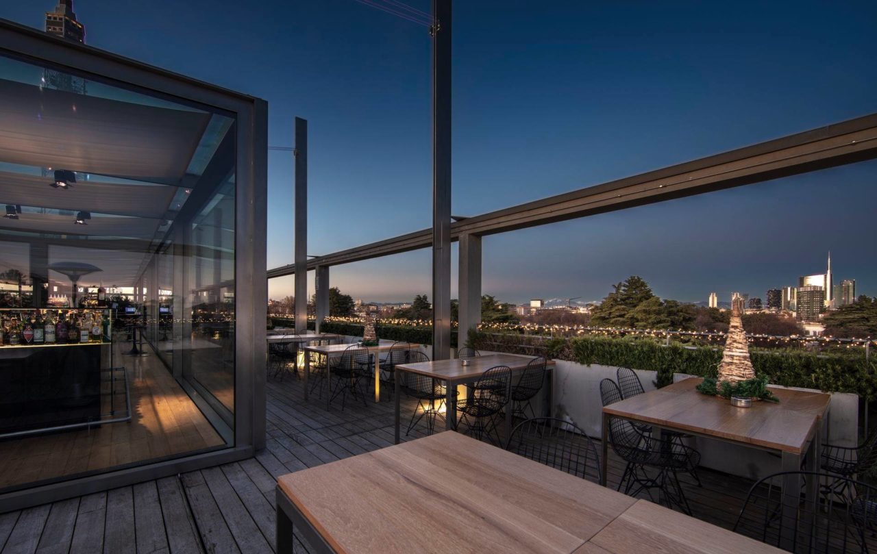 Terrazza Triennale. Osteria con Vista, milano, panorama
