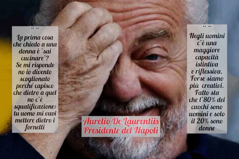 De Laurentiis e donne in cucina: le frasi sessiste del presidente del Napoli