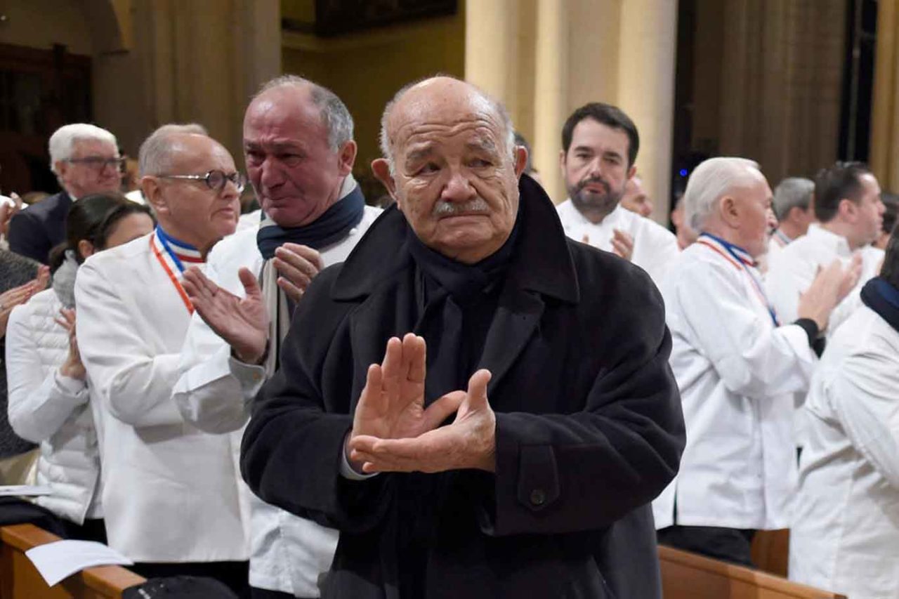 Pierre Troisgros al funerale di Paul Bocuse