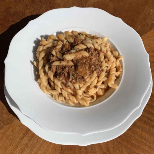 fusilli bolognese