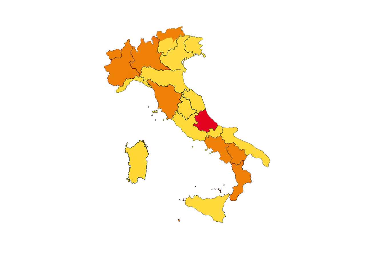 Nuove zone gialle: riaprono i ristoranti a pranzo in altre 5 regioni