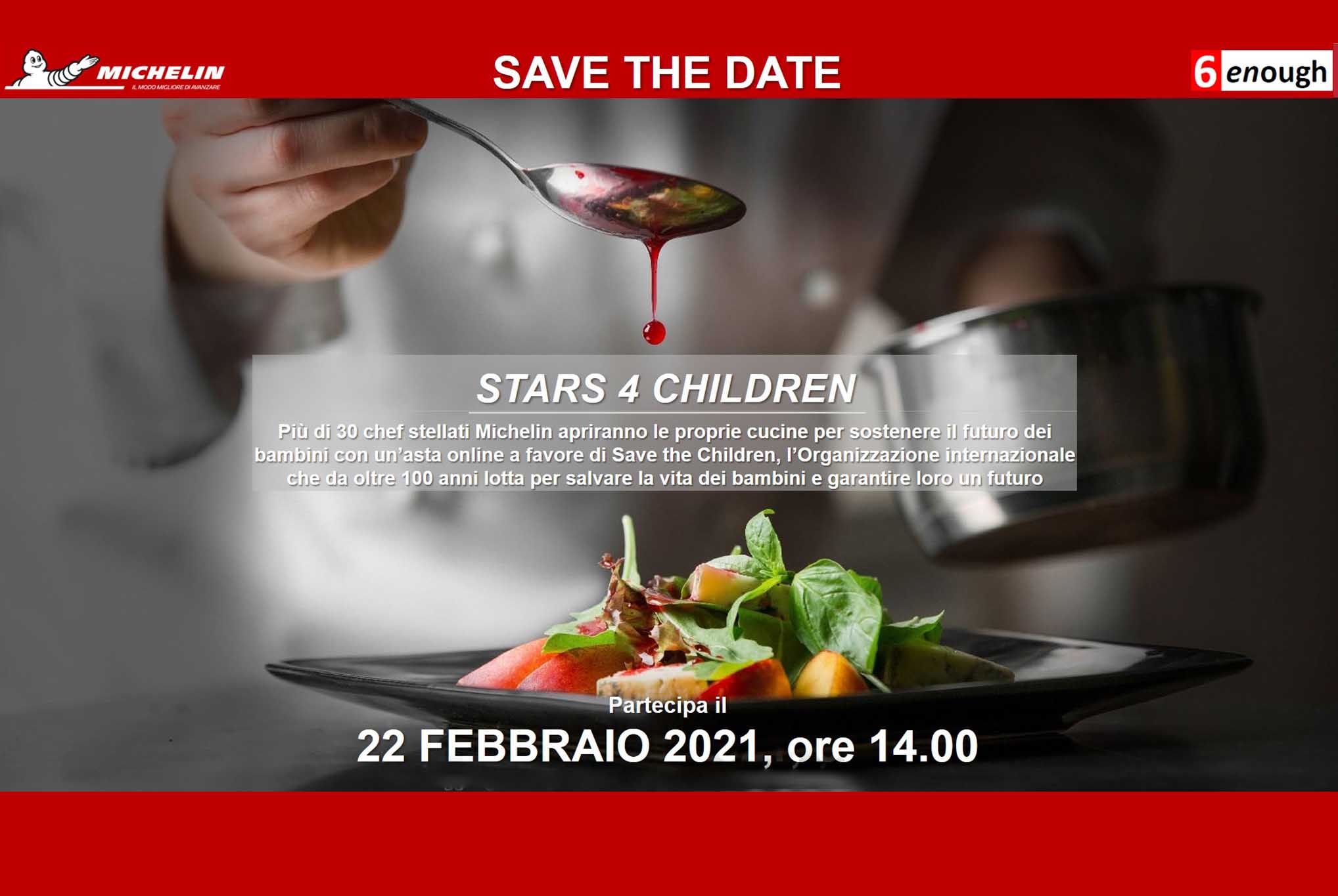 Guida Michelin. 30 chef stellati per l&#8217;asta a favore di Save the Children