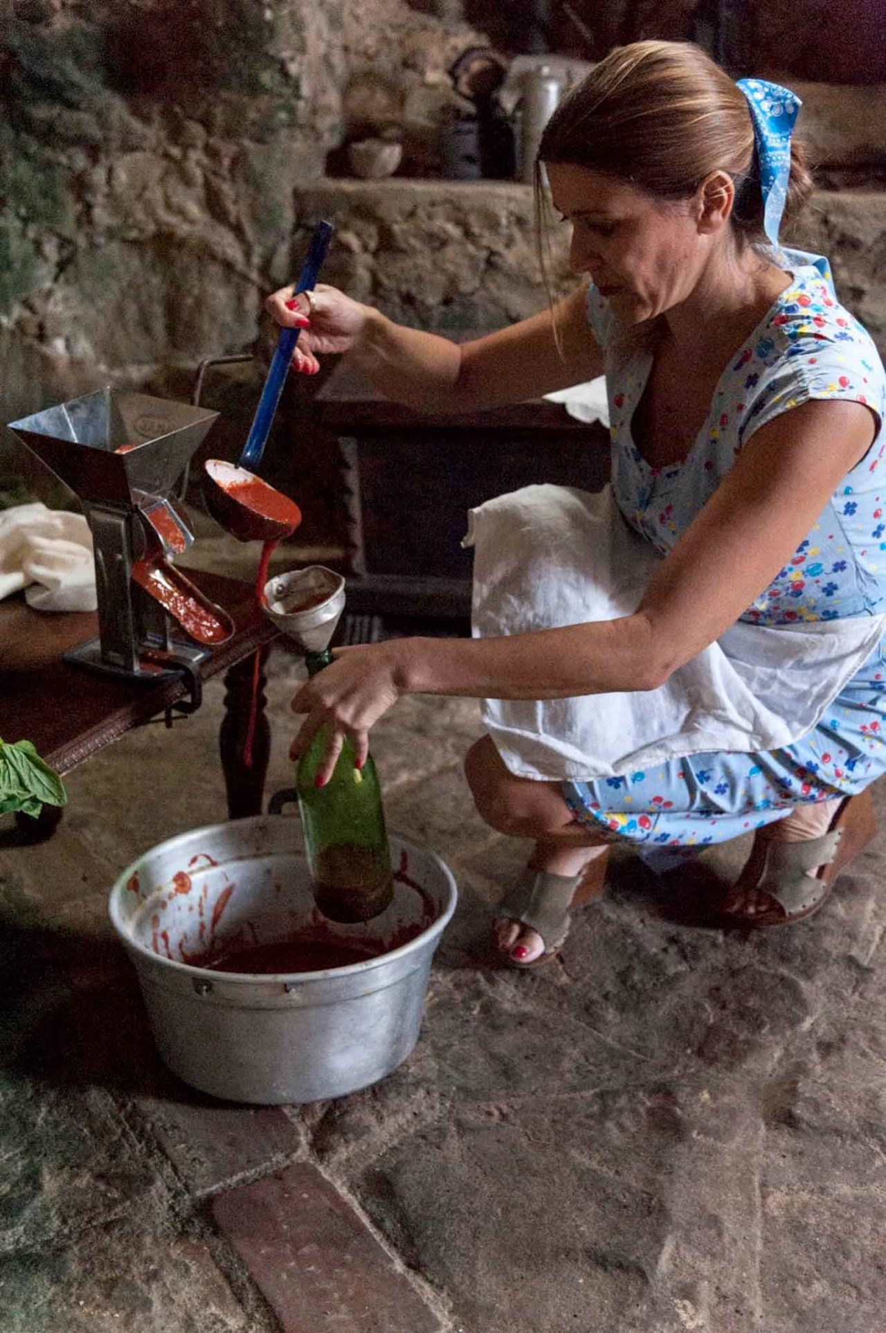 pomodori e salsiccia a Gioi Cilento