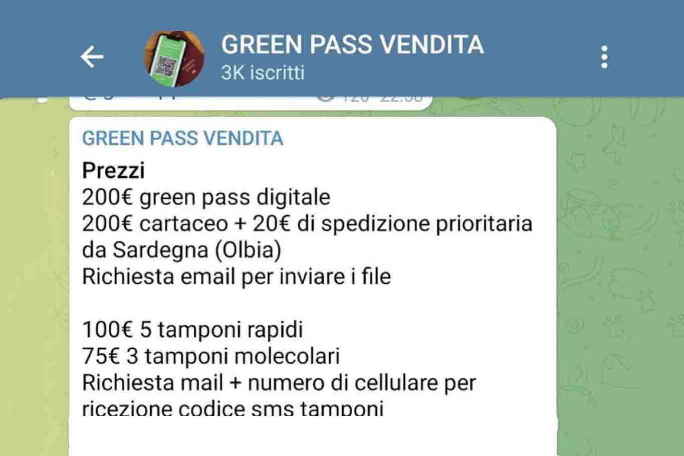 Green pass falsi su Telegram: nei guai acquirenti e ristoratori