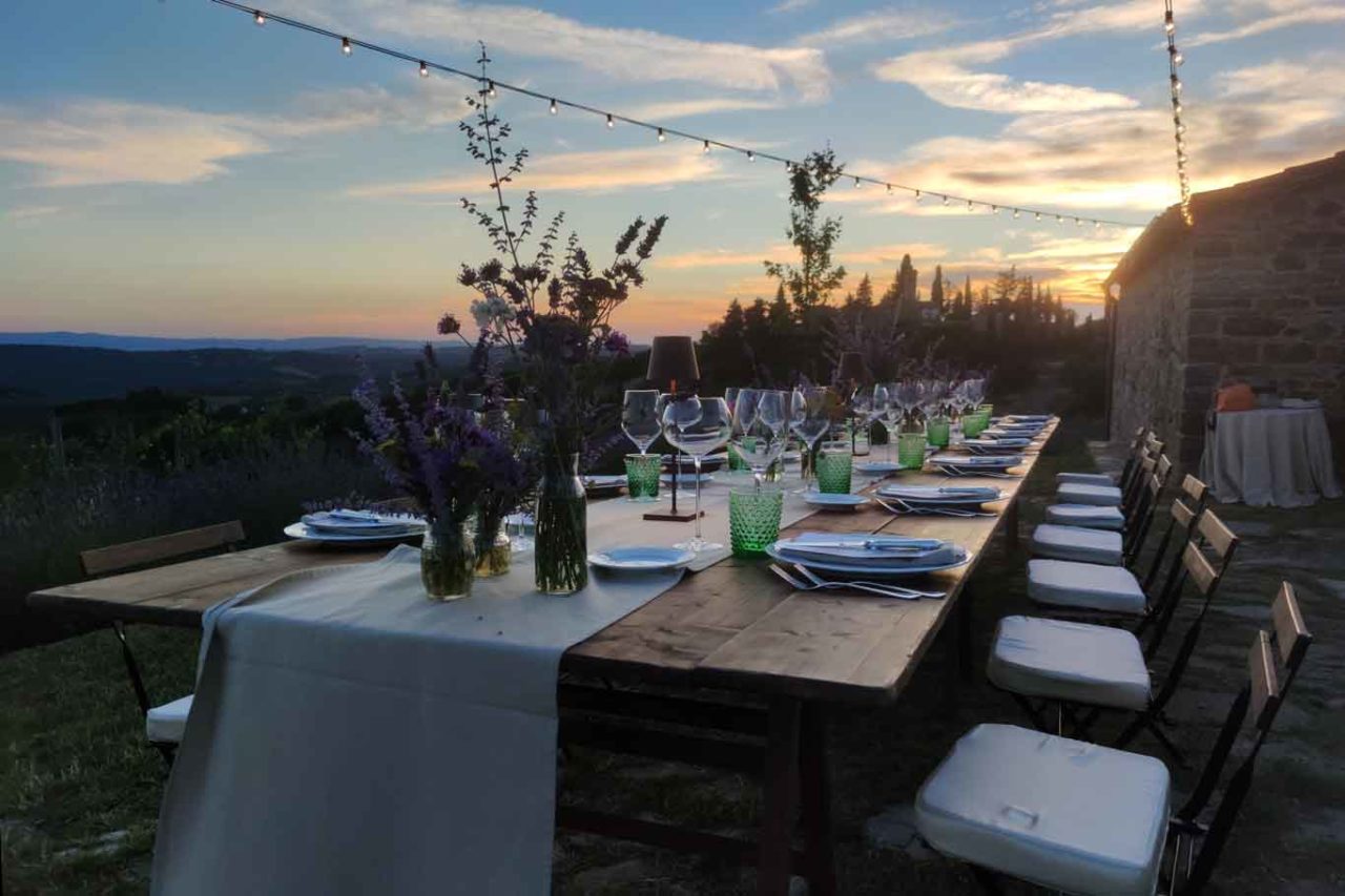 Cena in vigna tenuta Casenuove Chianti Classico