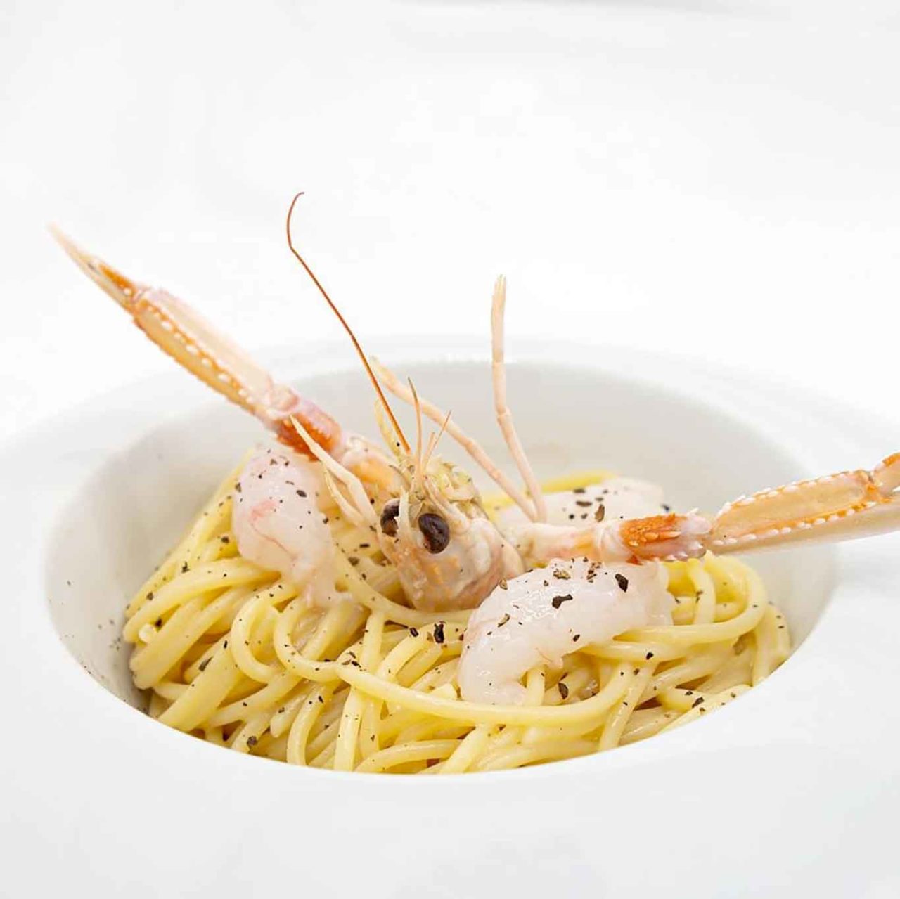 ristorante Carlo Ferraioli Pescara cacio e pepe scampi