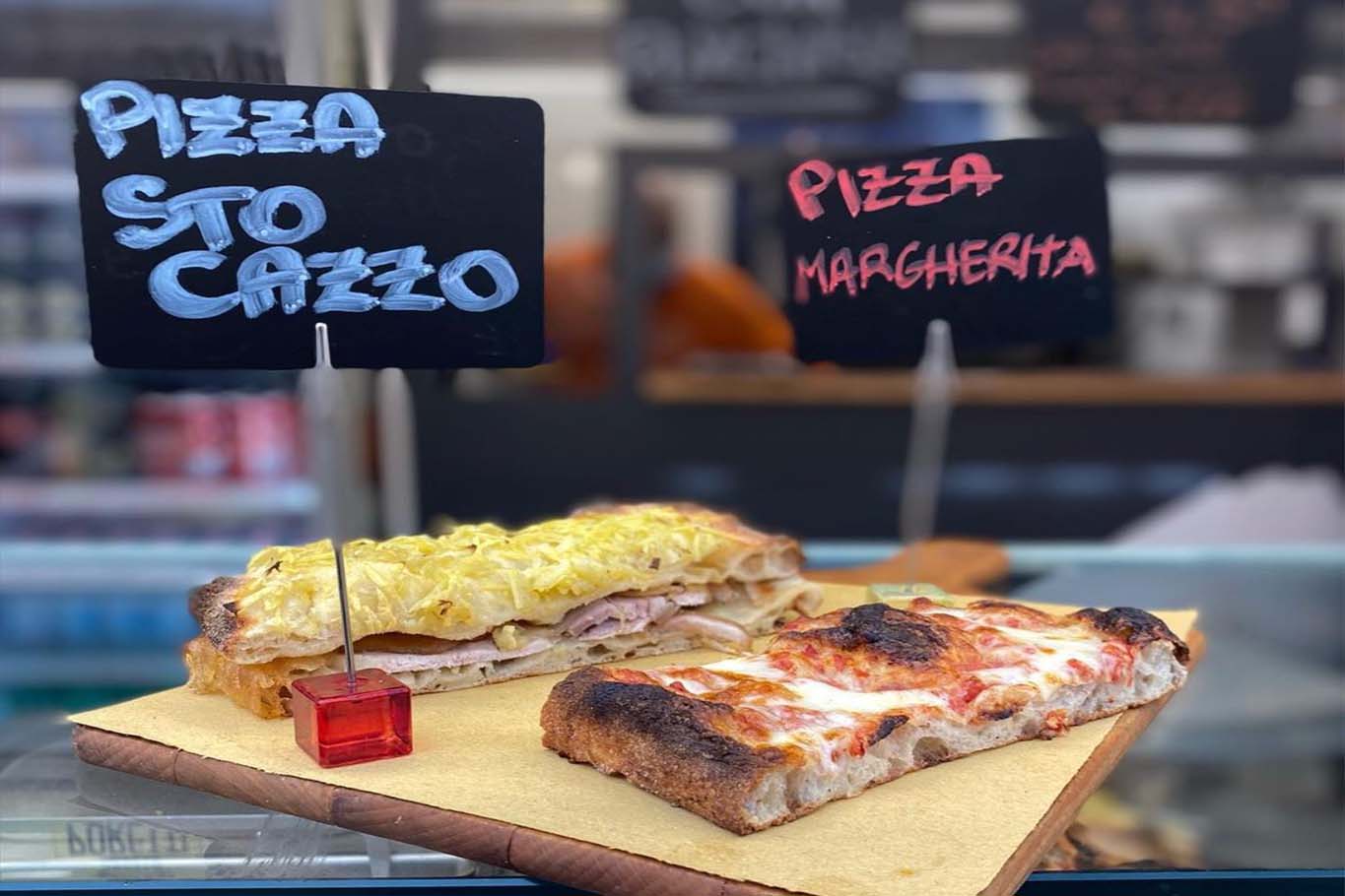 A Roma c’è la pizza Sto C**** di Zero Calcare: strappare lungo i bordi