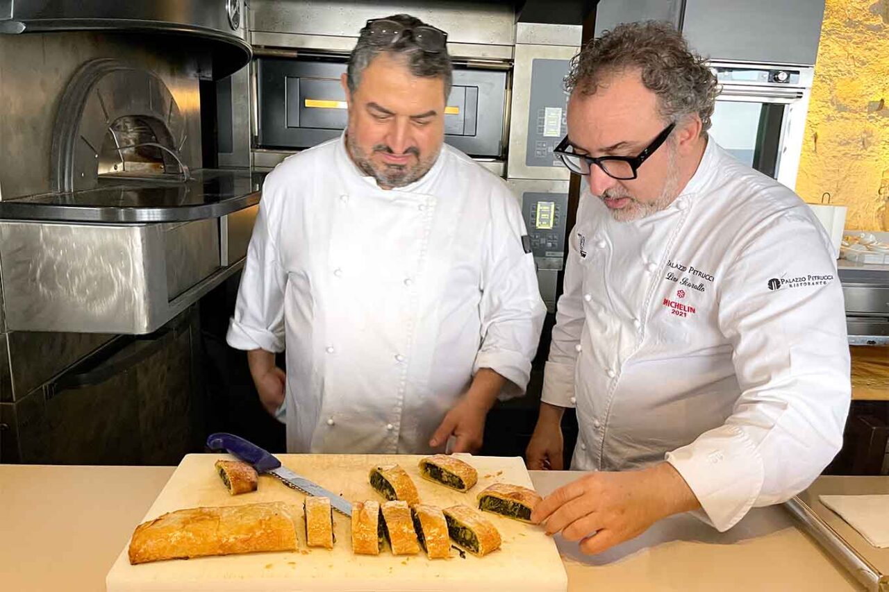 Festa della Pasta a Palazzo Petrucci: Michele Leo e Lino Scarallo