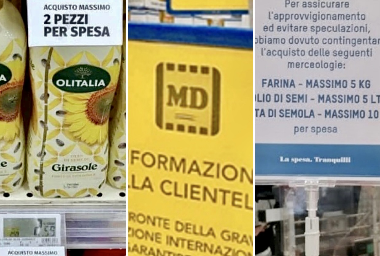 Scaffali vuoti nei supermercati. Pesce, olio: cosa manca, cosa è razionato