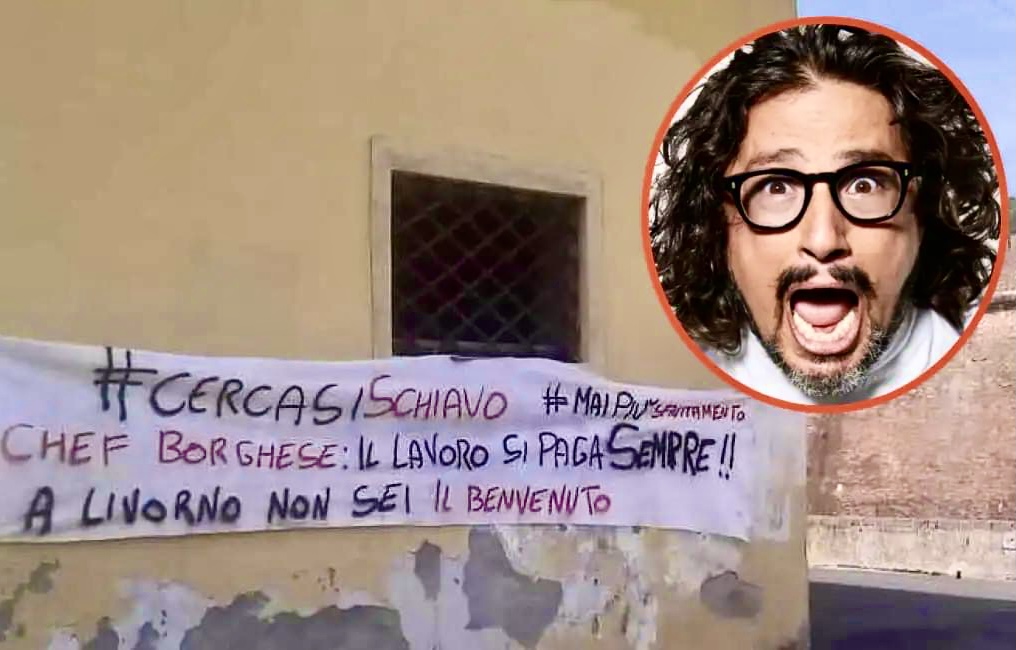 Protesta contro Alessandro Borghese: “No schiavi, non sei benvenuto”