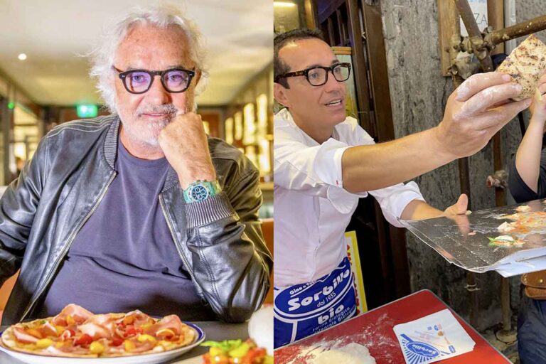 Sorbillo e Briatore a Porta a Porta stasera: la pizza vince sempre