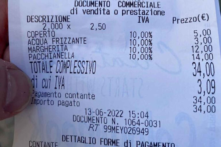 Pizza margherita: prezzo di 12 euro, non 4, in una famosa pizzeria a Napoli