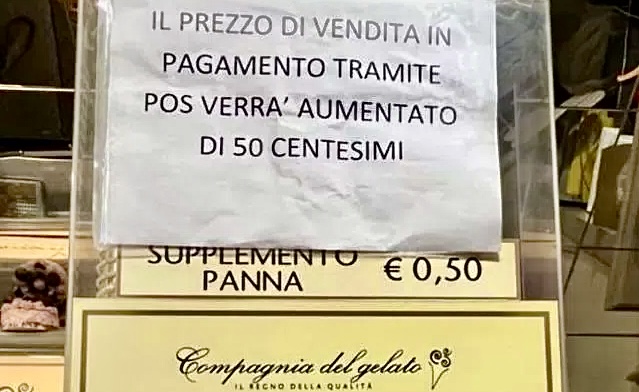 Selvaggia Lucarelli e il POS: la cresta sul gelato non si fa. Finanza!