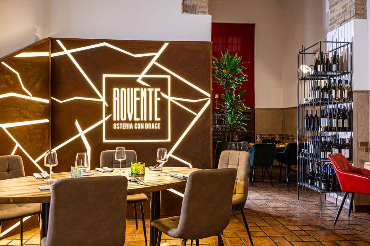 la sala di Rovente a Roma osteria con brace