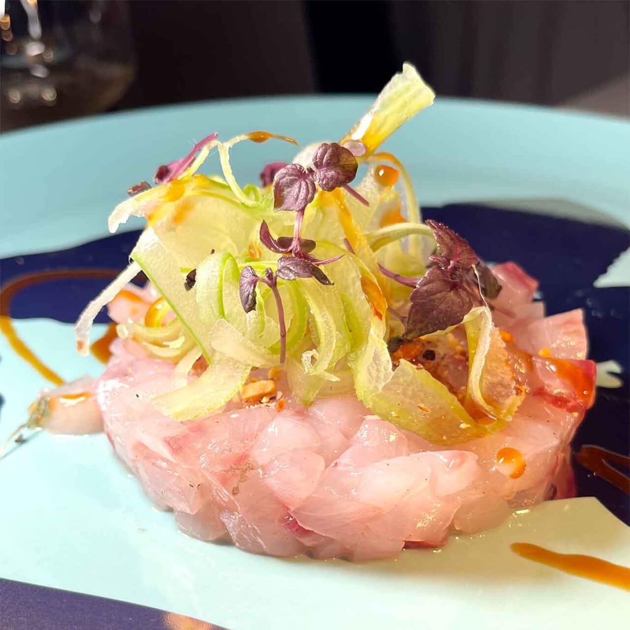 la tartare di ricciola del San Pietro bistrot del mare a Torre del Greco 