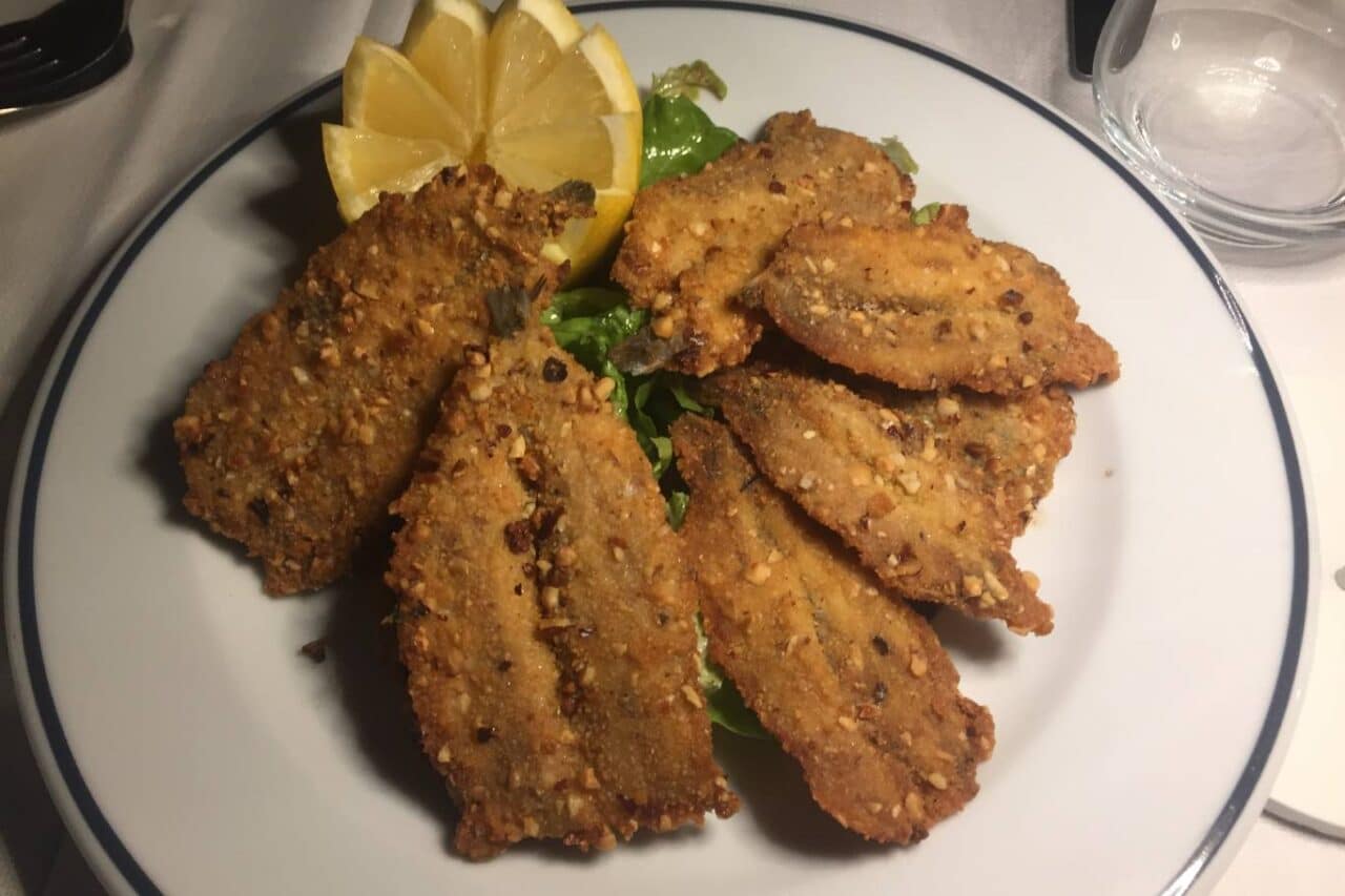 Alici alla Bergounioux alla Locanda Marinai a Bordighera