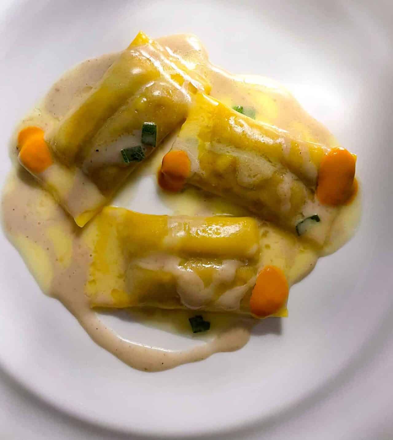 La Taverna di Bacco a Nettuno ravioli di pollo e peperoni