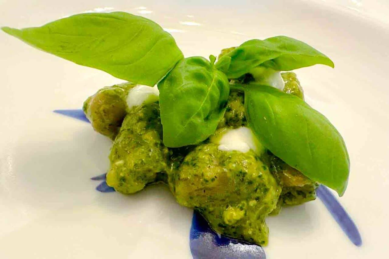 gnocchi al pesto all’Osteria ö Magazín a Santa Margherita Ligure